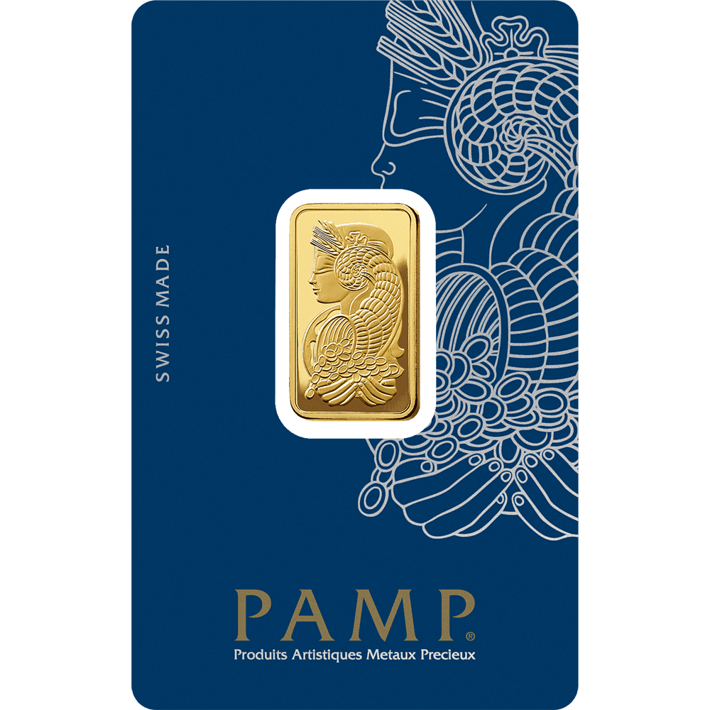 10 g Gold minted bar — view 1