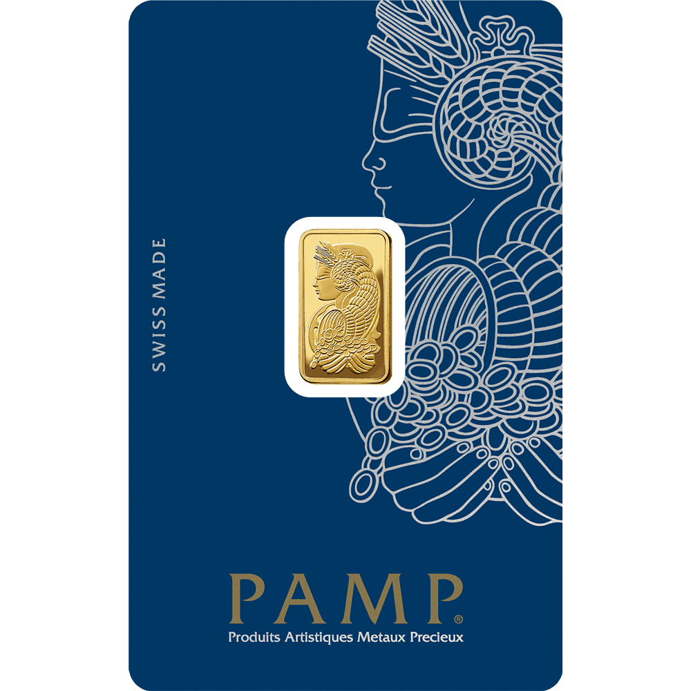2.5 g Gold minted bar — view 1