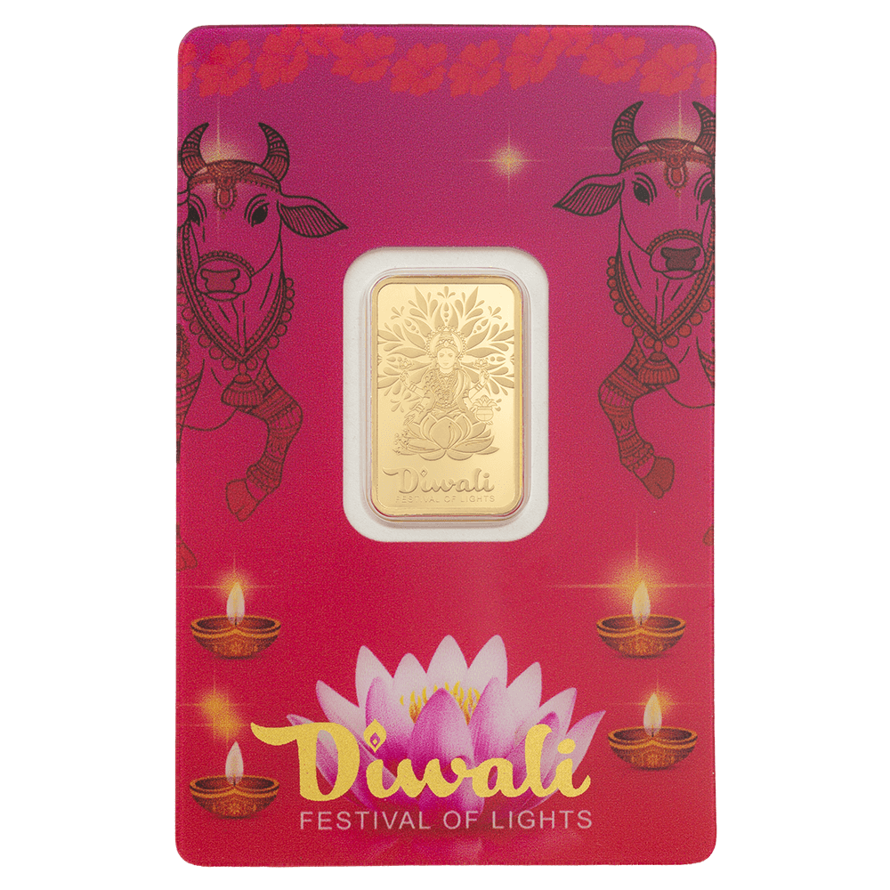 5 g Gold minted bar — view 1