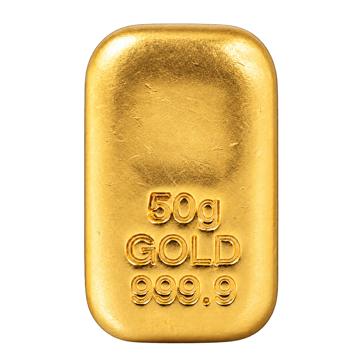 50 g Generic Gold cast bar — view 1