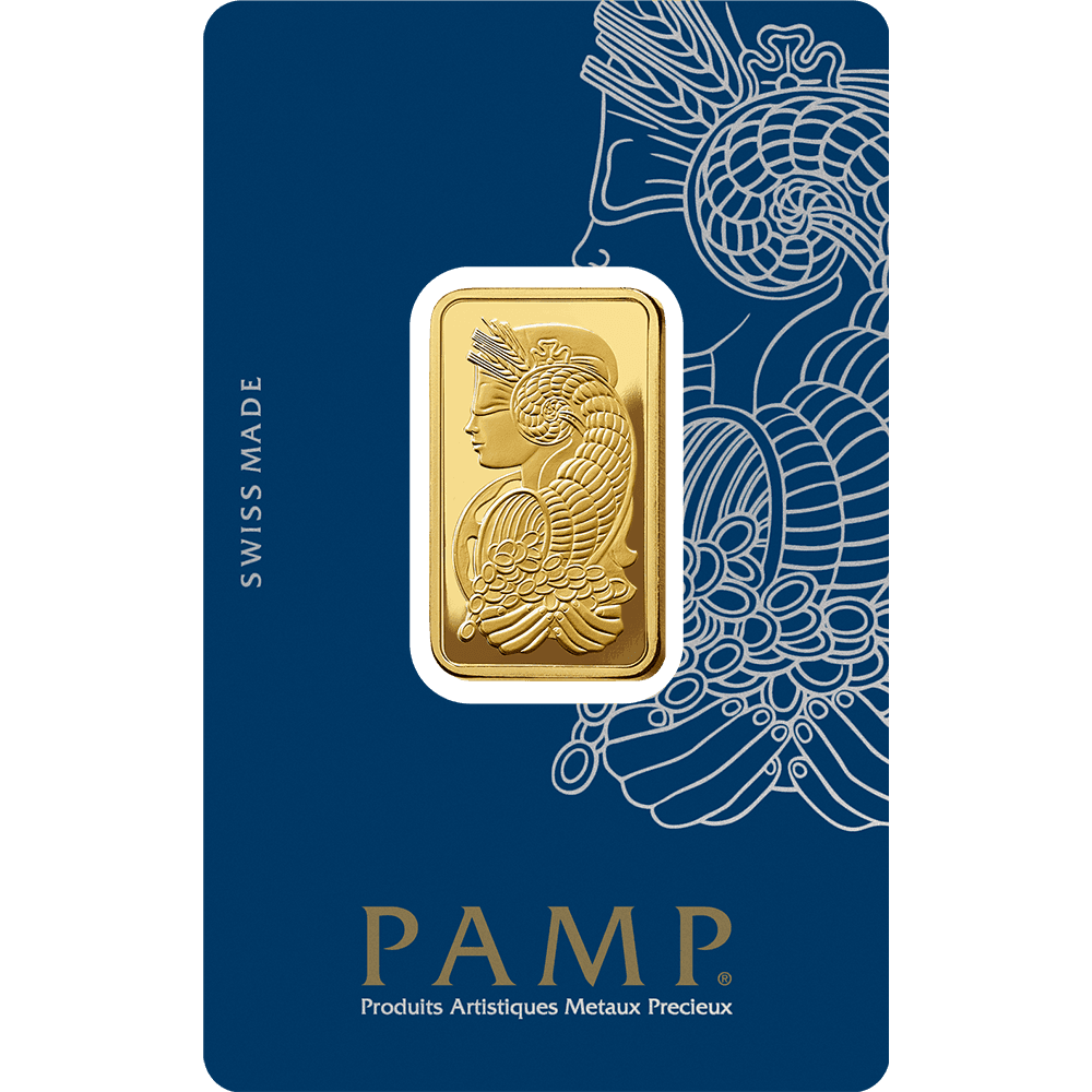 20 g Gold minted bar — view 1
